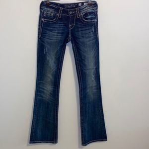 Miss Me boot leg distressed jeans size 26